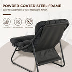 Grand patio Outdoor Chair with Ottoman, Comfy Lounge Chair with Puffy Cushion - Image 5