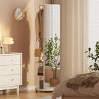 Muwuele Solid Wood Full Length Mirror Coat Rack, Floor Mirror - Image 2