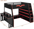 Full Size Wood Esports Loft Bed - Image 2