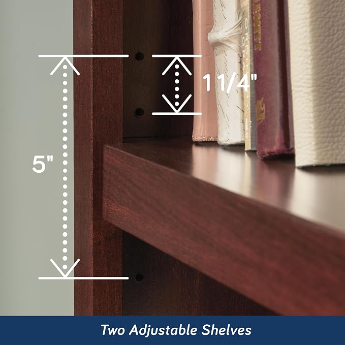 Sauder Miscellaneous Storage 3-Shelf Bookcase/ Book shelf, Select Cherry finish - Image 6