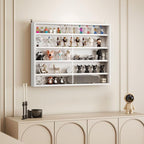 HOMCOM 5-Tier Display Cabinet, Glass Door Cabinet - Image 8