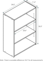 Furinno WRIGHT Book Shelf, 3-Tier Modern Bookshelf, Bookcase - Image 3