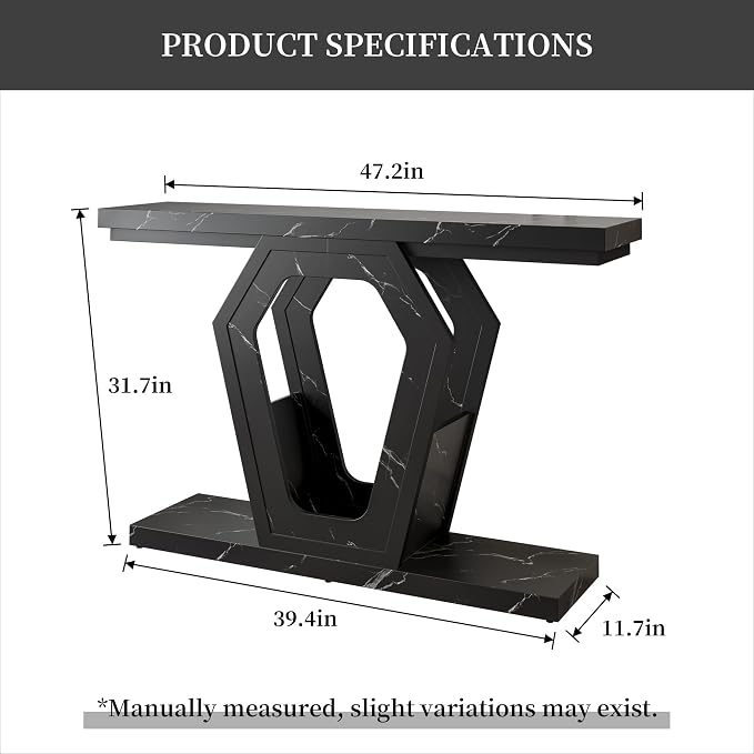 senlin Sofa Table 47.3 Inch Narrow Console Table - Image 2