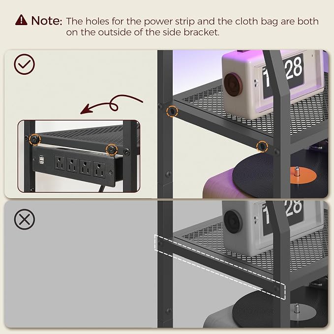 MAHANCRIS 4-Tier AV Media Stand - Image 4