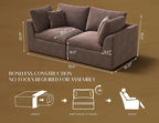 ohllob 78.9" Loveseat Sofa, Cloud Boneless Couches - Image 2