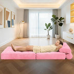 HABUTWAY Folding Sofa Bed, Convertible Sleeper Chair Bed w/Dual-Pillow & Handle - Image 5