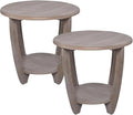 COZAYH Set of 2 Rustic Farmhouse End Tables by COZAYH
