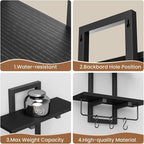 Creso hom Floating Shelves, Hanging Bathroom Shelves 2-Tier, Wall Mounted - Image 5