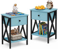 VECELO Nightstands Set of 2, Modern Bedside End Tables, Night Stands by VECELO