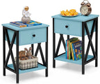 VECELO Nightstands Set of 2, Modern Bedside End Tables, Night Stands by VECELO