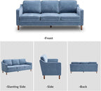 Kingfun 80" Chenille Sofa, 3 Seater Couch, Mid Century Modern Couches - Image 9