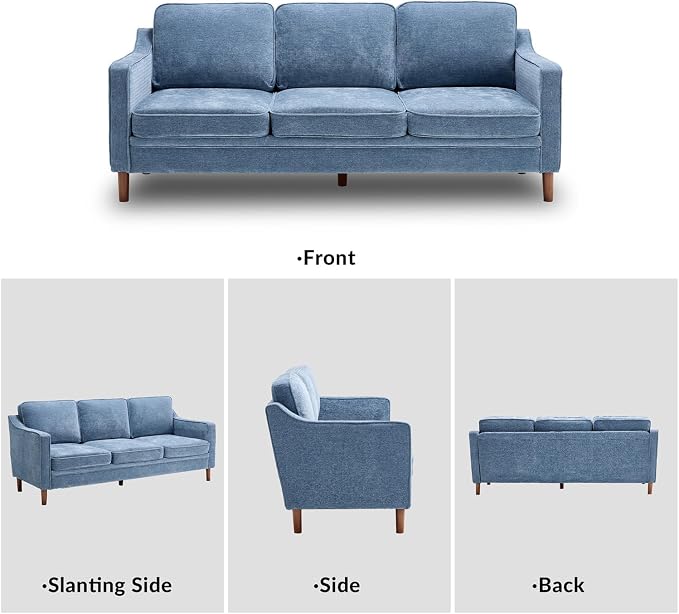 Kingfun Living Room Furniture Sets, 3 Seater Couch and Loveseat, Mid Century - Image 8