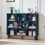LEYAOYAO 10 Cube Bookshelf, 3 Tier Vintage 55" Wide Bookcase - Image 8