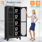 PAOFIN 71" H Locking Display Cabinet - Image 3