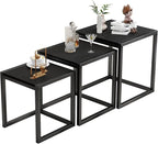 Nesting Table Set of 3 Side Tables, Modern Coffee Table Stacking End Table by HAHRIR