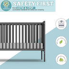 Baby Crib 5-in-1 Convertible, Wood Full Size Toddler Bed - Image 4