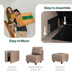 LLappuil Modular Sectional Sofa Middle Module Storage Seat - Image 8