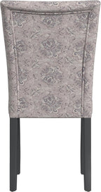 HomePop Classic Parsons Dining Chair -Gray Linen Artistic Floral Print - Image 7