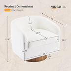 VINGLI 360°Swivel Accent Chair - Image 2