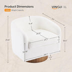 VINGLI 360°Swivel Accent Chairs Set of 2 - Image 2