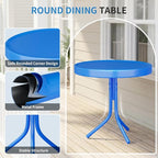 3 Pieces Patio Bistro Set, Retro Metal Outdoor Seating Conversation, 2 C-Spring - Image 6