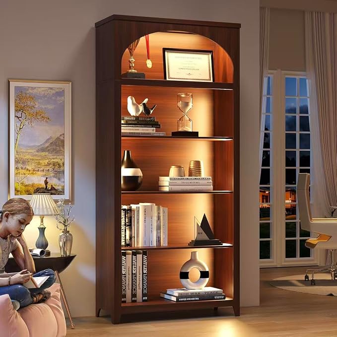 Dystler 5-Tier Arched Bookshelf by CraftYourIdealHomeLife