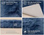 EasyJoy Faux Sheepskin Rug, Fluffy Faux Fur Rug, Ultra Soft Shag Area Rug - Image 3
