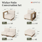 MIXPATIO Patio Sectional Furniture Set, 6 Piece Outdoor Wicker Sofa Couch Set - Image 6