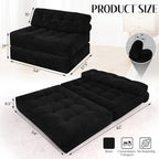HABUTWAY Folding Sofa Bed, Foldable Floor Sofa Lounge w/Dual-Pillow & Handle - Image 2