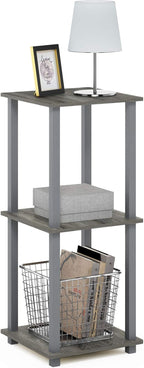 Furinno SIMPLISTIC Side Table Set of 2, 2-Tier Square Modern End Table - Image 7