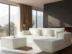 108" Cloud Sectional Couch, Comfort U Shaped Boneless Couch by VYUXWO