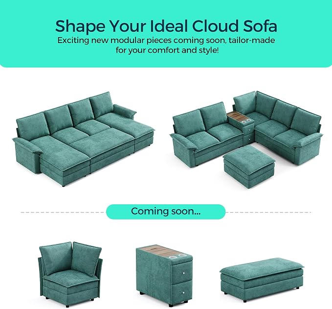 LINSY HOME Chaise Modular for Sectional Sofa, Cloud Sofa Lounge - Image 7
