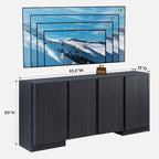 JXQTLINGMU 66" Large Sideboard Buffet Cabinet - Image 9