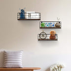 CRUGLA Floating Shelves Wall Mounted Set of 3, Hanging Storage Wall Shelf - Image 2