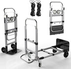 White Convertible Hand Truck Dolly Cart by NEBICALS