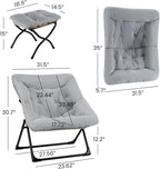 Comfy Saucer Chair for Adults, Soft Faux Fur Bedroom Chair - Image 3