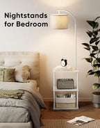 PARTPHONER Floor Lamp with Table, Night Stand with Lamp, Narrow Side Table with - Image 8