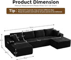 133" Oversized Cloud Boneless Sofa Couch - Image 2