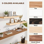 36x8x1.6 inch Floating Shelves Set of 2 – Solid Wood Rustic Wood Wall Mounted - Image 8