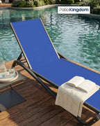 Patio Chaise Lounge Chairs Set of 6, All-Weather Aluminum Pool Loungers - Image 8