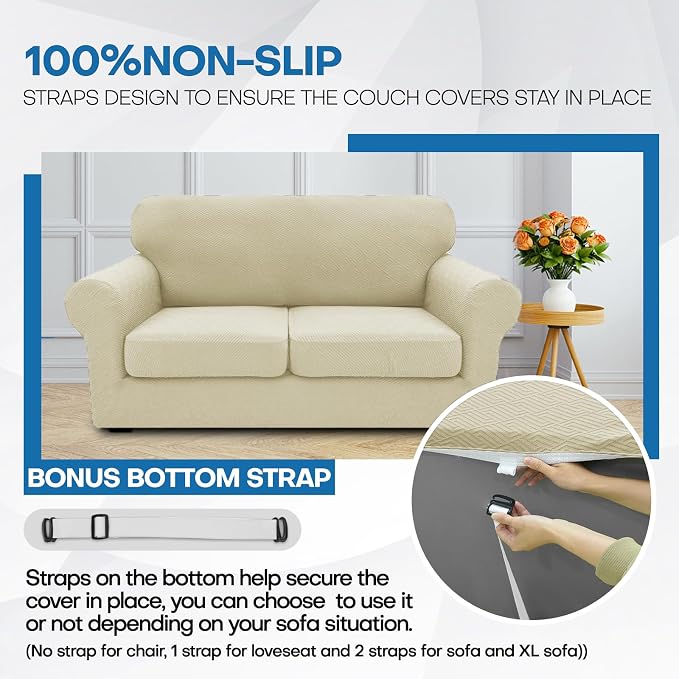 XINEAGE New 4 Pieces Extra Large Couch Covers - Image 7