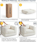 SYFERLORY Versatile 2 in1 Armchair Accent Chair Couch Convertible Boneless - Image 7