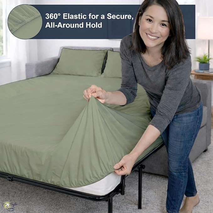 Cottington Lane Sleeper Sofa Sheets Full Size, 4 Piece Premium Quality 100% - Image 4