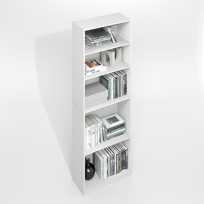 Furinno Jaya Simply Book Shelf, 5-Tier Bookshelf, Bookcase by Furinno-FitsYourSpaceFitsYourBudget