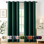 MIULEE Blackout Curtains for Bedroom 2 Panel 40 x 72 Inch Long Hunter Green | by MIULEE