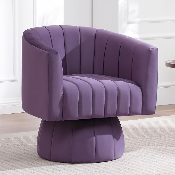 Swivel Accent Barrel Chair Set of 2, Cute Comfy Small Round 360° Arm Chair - Image 7