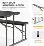 VINGLI Folding Picnic Table and Bench Set - Image 3