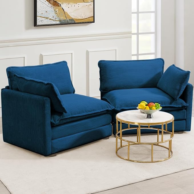 78'' Sectional Modular 2 Seat Cloud Loveseat, Oversized Love Seat 2 Seat Sofa - Image 7
