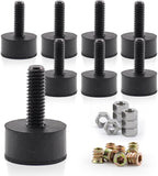 5/16 Rubber Adjustable Furniture Leveler，8 Pack Leveling Feet Screws in Threaded by DIYfurniturerepairtools