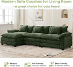 Oprisen 120" Modular Sectional Sofa, Comfy Cloud Couch Sectional Sofa - Image 7